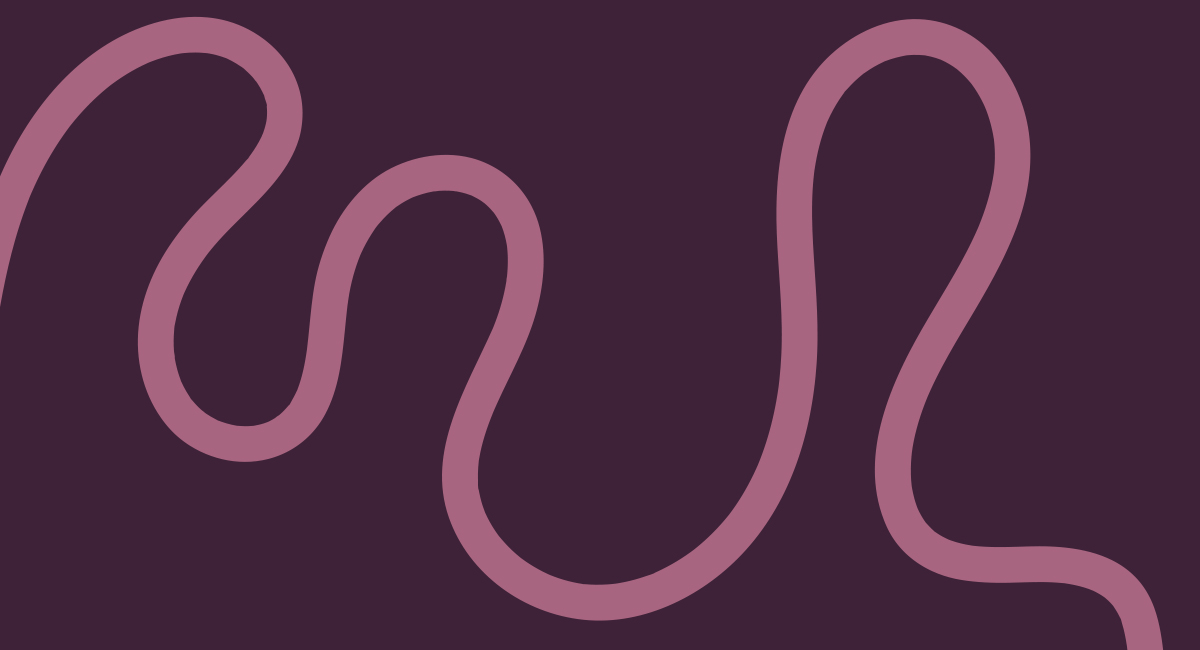 Abstract illustration of a winding line resembling intestines